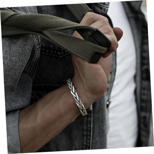 ORFOFE Handgefertigter Silber Armreif mit Geflochtenem Design Verstellbarer Vintage Bangle für Damen und Herren Symbolisches Schmuckstück als Stilvolle Armdeko Langlebig und Rostfrei ORFOFE Handgefertigter Silber Armreif mit Geflochtenem Design Verstellbarer Vintage Bangle für Damen und Herren Symbolisches Schmuckstück als Stilvolle Armdeko Langlebig und Rostfrei von ORFOFE