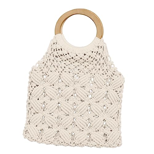 ORFOFE Handgewebte Baumwolltasche für Damen Strandtasche Weiß für Wie Strand Party oder Shopping Perfektes für Junge Mädchen ORFOFE Handgewebte Baumwolltasche für Damen Strandtasche Weiß für Wie Strand Party oder Shopping Perfektes für Junge Mädchen von ORFOFE