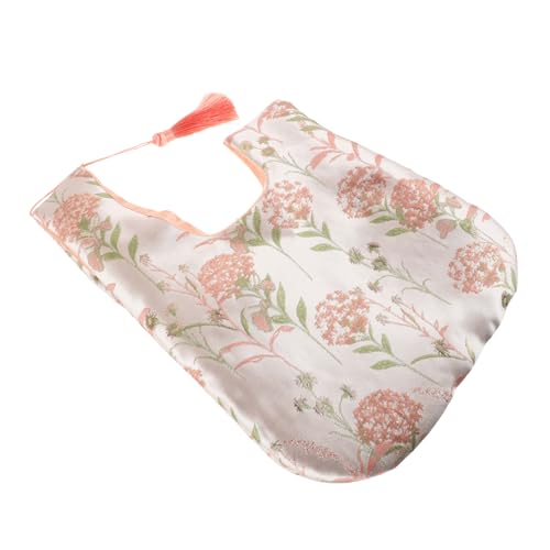 ORFOFE Hanfu Handtasche Japanischer Stil Wristlet Tasche Damen Knoten Portemonnaie Rosa Multifunktionale Stofftasche für Alltag und Hanfu look von ORFOFE