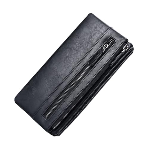 ORFOFE Herren Geldbörse mit Reißverschluss aus Weichem Material Multifunktional mit Großem Karten Münzfach Langlebig und Tragbar als Geschenk für Männer von ORFOFE