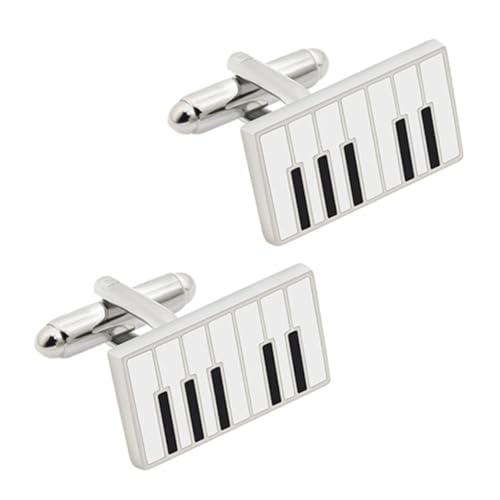 ORFOFE Herren Manschettenknöpfe mit Klavierdesign Hochwertige Metalloptik Robustes Verschlusssystem Stilvolle Business Accessoires für Hemdärmel für Anzug und Hochzeit von ORFOFE