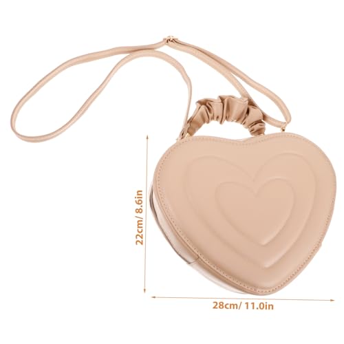 ORFOFE Herzförmige Umhängetasche Damen Kleine Handtasche Sommer Einfarbig Modisch Kompakt Für Alltag Und Freizeit von ORFOFE