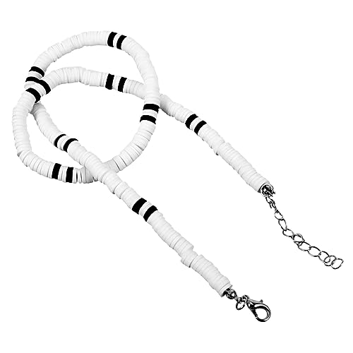 ORFOFE Hip Hop Herren Halskette Soft Clay Leichte Bunte Schlüsselbein Kette Schlichtes Trendiges Herren Schmuckstück Vielseitig für Alltag Party und Dating Geeignet von ORFOFE