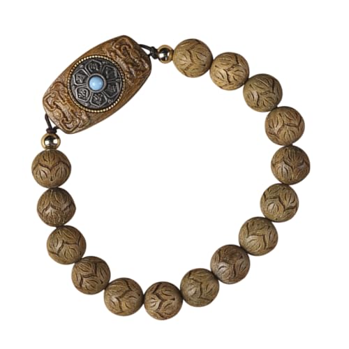 ORFOFE Holzperlen Armband Damen Charm Armband aus Sandelholz mit Spirituellem Rosenkranz Design Handgefertigt Modisch und Vielseitig für Alltag und Besondere Anlässe von ORFOFE