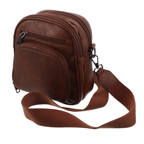 ORFOFE Kleine Damen Crossbody Tasche aus PU Material Schlanke Umhängetasche mit Kartenfächern Verstellbarem Schultergurt Vielseitig für Arbeit Shopping und Freizeit Leicht und Robust von ORFOFE