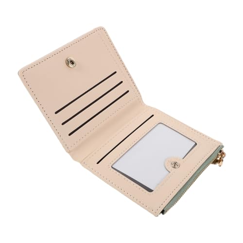 ORFOFE Kleine Damen-geldbörse aus weichem Material Kompakter Bifold-kartenhalter mit Reißverschluss-münzfach Leicht und Geräumig für Studenten Alltag und Reisen Schlichtes Design in Grün von ORFOFE