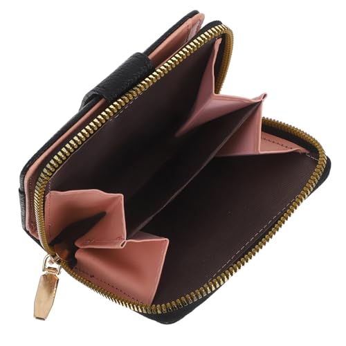 ORFOFE Kleine PU Kartenbörse mit Reißverschluss Vielseitiges Elegantes Design Großes Fassungsvermögen mit Mehreren Kartenfächern für Alltag Reise und Bürogebrauch von ORFOFE