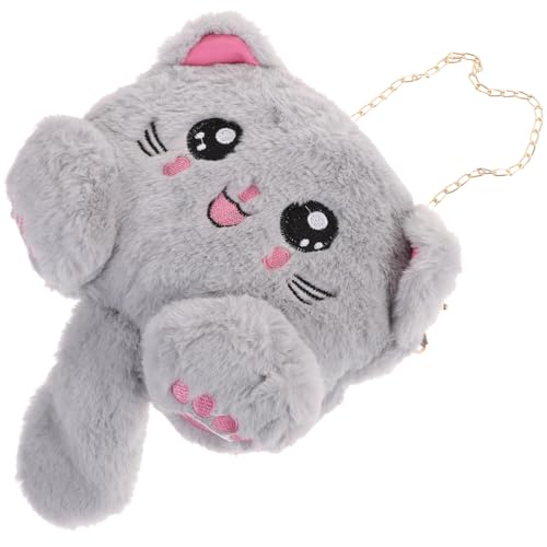 ORFOFE Kleine Plüsch Crossbody Tasche Damen Tragbare Schultertasche mit Stylischem Kettenriemen Multifunktionale Umhängetasche für Alltag Reisen Hohe Kapazität für Handy Kosmetik von ORFOFE