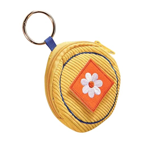 ORFOFE Kleines Damen Schlüsselanhänger Münzgeldbörse mit Besticktem Design Vielseitige Mini Geldbörse für Reisen und Alltag Portemonnaie mit Anhänger Gelb ORFOFE Kleines Damen Schlüsselanhänger Münzgeldbörse mit Besticktem Design Vielseitige Mini Geldbörse für Reisen und Alltag Portemonnaie mit Anhänger Gelb von ORFOFE