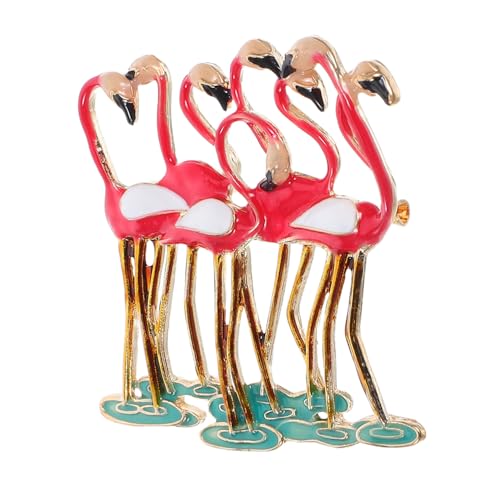 ORFOFE Kreative Flamingo Brosche Damen Anstecknadel Bunter Emaille Modisches Accessoire für Kleidung Taschen Hochzeit Party und Alltag Eleganter Brustpin Geschenkidee von ORFOFE