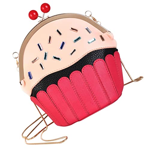 ORFOFE Kreative Rote Schulter Tasche Eiscreme Design Modisch Vielseitig Einsetzbar für Damen Dating Alltag von ORFOFE