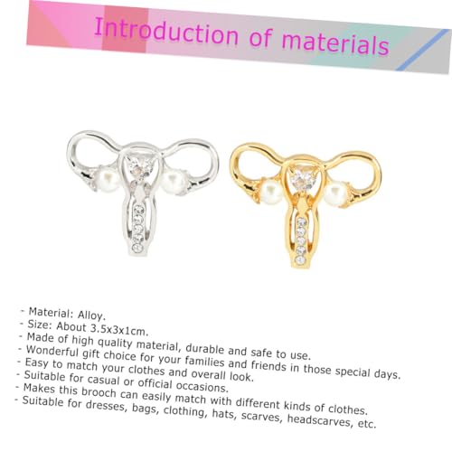 ORFOFE Kreative Uterus brosche aus Langlebiger Legierung Goldenes Anstecknadel design Modische Corsage für Damen Passend zu Kleidung Taschen Hüten und Schals Geeignet für Alltag und von ORFOFE