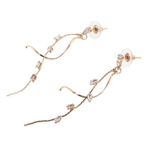 ORFOFE Lange Damenohrhänger mit Zirkonia Kupfer Ohrschmuck Stilvolle Quastenohrringe Modisch und Vielseitig für Partys Hochzeiten und Alltag Geeignet von ORFOFE