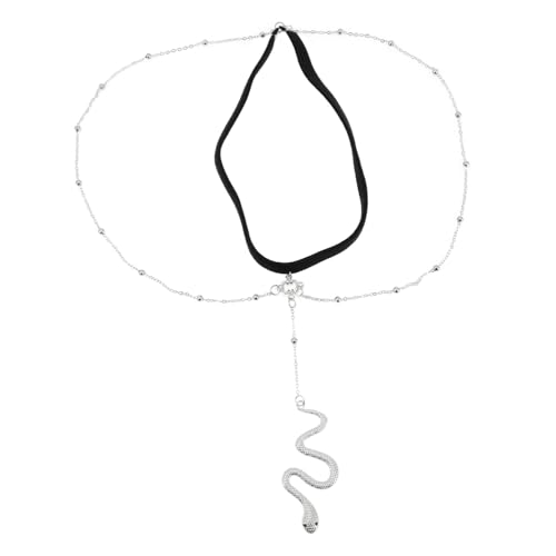 ORFOFE Leg Chain Schmuck Damen Kreative Snake Thigh Chain aus Langlebiger Leicht und Flexibel Modische Körperkette für Party und Alltag Silberfarbene Mehrschichtige Bein Körperdekoration von ORFOFE