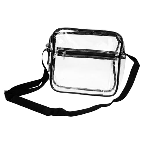 ORFOFE Leichte Transparente PVC Umhängetasche Damen Kleine Crossbody Bag Vielseitig Tragbar für Alltag und Reisen von ORFOFE