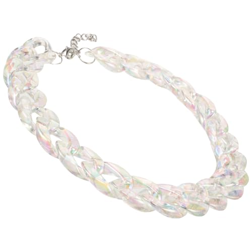 ORFOFE Link Chain Halskette Damen Resin Schmuck Verstellbar Stylisch Einfache Geometrische Kette Trendiger Statement choker für Frauen und Jugendliche von ORFOFE