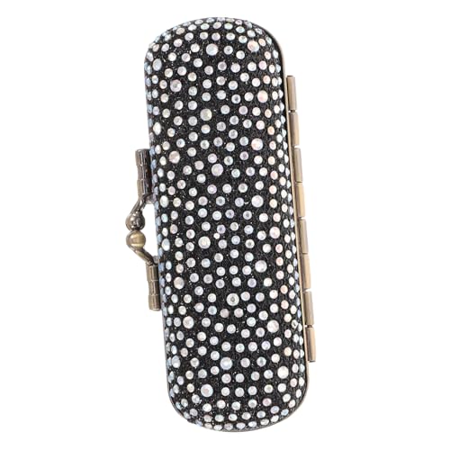 ORFOFE Lipstick Holder Lippenstift Etui aus Legiertem Material mit Spiegel Anti Bruch Retro Design mit Strass Kompakt Lipstick Storage Organizer für Handtasche Reise Geschenk für Frauen von ORFOFE