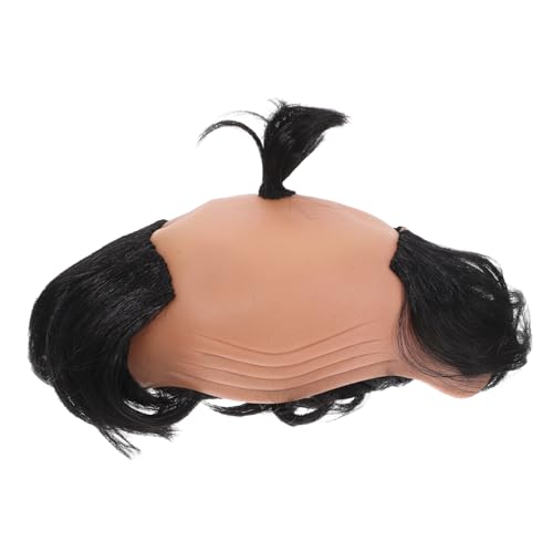 ORFOFE Lustige Glatzenperücke Herren Cosplay Haarteil Bald Hairpiece Samurai Zubehör für Karneval Party Festival aus Hochwertigem Hitzebeständigem Material von ORFOFE