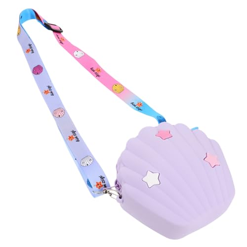 ORFOFE Mädchen Umhängetasche Muschelförmige Silikon Geldbörse Kleine Crossbody Tasche Komfortable Schulterriemen Modisch Elegant Für Freizeit Camping Dating Zufällige von ORFOFE