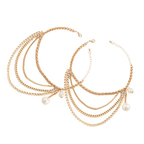 ORFOFE Mehrlagige Schuhkette mit Quasten Ankle Chain für Damen Vielseitiger Schuhschmuck für High Heels Boots und Sneakers Auffällige Western Charms in Gold von ORFOFE