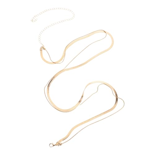 ORFOFE Mehrschichtige Taillenkette Damen Verstellbar Snake Bone Bauchkette Körper Schmuck für Sommerkleider Modischer Hüftgürtel Robust Langlebig Vielseitig Kombinierbar von ORFOFE