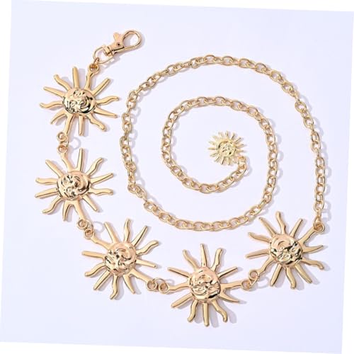 ORFOFE Metal Sun Waist Chain Gold Körperschmuck Damen Taillenkette Elegant Modisch Vielseitig Sommer Accessoire für Kleid von ORFOFE