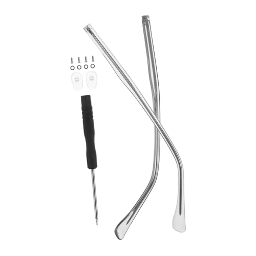 ORFOFE Metall ersatzbügel für Brillen Polierte Langlebige Brillenbügelbeine Komfortable Ersatz gläserbügel Kompatibel mit Zahlreichen Brillen Sonnenbrillenmodellen Transparent von ORFOFE