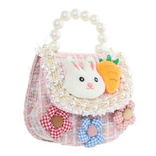 ORFOFE Mini Crossbody Bag für Mädchen aus Strapazierfähigem Baumwoll leinen und Süße Schultertasche in Karottenrosa Praktische Umhängetasche als für Junge Damen von ORFOFE