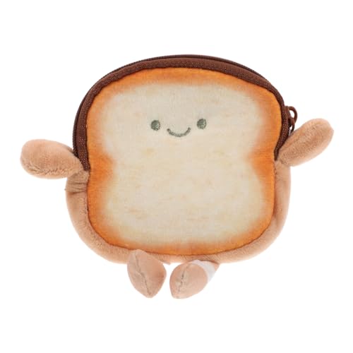 ORFOFE Mini Münzbörse Toastform Damen Portmonee mit Reißverschluss Kleine Geldbörse Leicht und Kompakt Tragbar für Studenten und Jugendliche mit Kette und Ohrhörer Organizer von ORFOFE