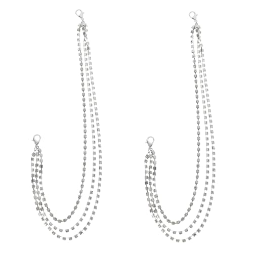 ORFOFE Multilagige Schuhkette mit Strass Damen Schuhschmuck aus Robustem Zinklegierung und Funkelnden Steinen Modisches Accessoire für Boots und Sneaker Langlebig und Vielseitig von ORFOFE