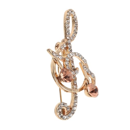 ORFOFE Musiknoten Brosche Pin mit Strassbesatz Silberne Anstecknadel für Damen Modisches Accessoire für Anzüge Cardigans und Kleider bei Hochzeiten und Konzerten von ORFOFE