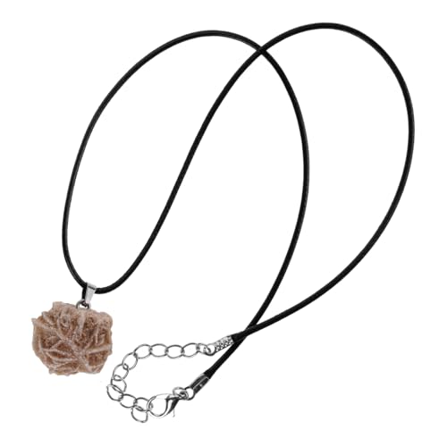 ORFOFE Natürliche Sandrosen Halskette Damen Anhänger Schmuck Leichtes Design Modischer Choker für Alltag und Party von ORFOFE