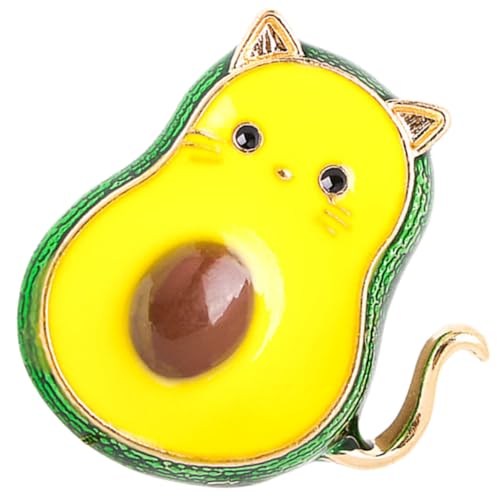 ORFOFE Niedliche Avocado katzenbrosche Pin Anstecknadel für Damen Mädchen Modisches Accessoire für Kleidung Taschen Rucksäcke Einzigartiges Geschenk für Frauen Katzenliebhaber von ORFOFE