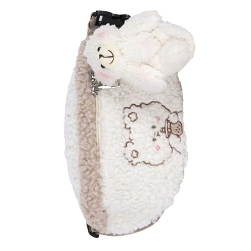 ORFOFE Niedliche Bauchtasche Damen Plüsch Waist Storage Bag mit Kuscheltier Anhänger Modische Gürteltasche für Mädchen Langlebig und Vielseitig für Handy Schlüssel Münzen von ORFOFE