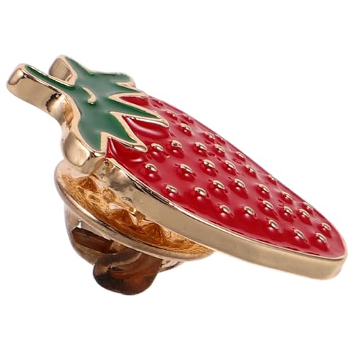 ORFOFE Niedliche Erdbeer brosche aus Cartoonartiges Frucht design Vielseitige Anstecknadel für Rucksack Schal Tasche Modisches Accessoire für Damen und Mädchen von ORFOFE