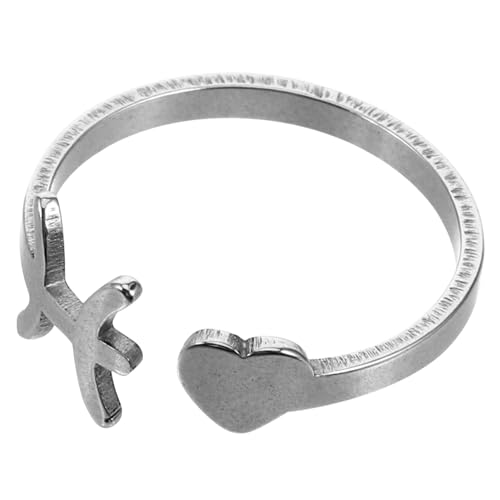 ORFOFE Offener Damenring Fisch Motiv Edelstahl Verstellbar Modisch Elegant Schmuckring für Alltag und Besondere Anlässe Stilvoll Kombinierbar von ORFOFE