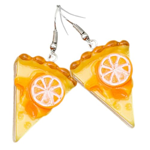 ORFOFE Orange Mousse Cake Ohrringe Kreative Hängende Food Earrings Lustige Hautfreundliche Dangle Earrings für Frauen Modisches Accessoire für Alltag Party und von ORFOFE