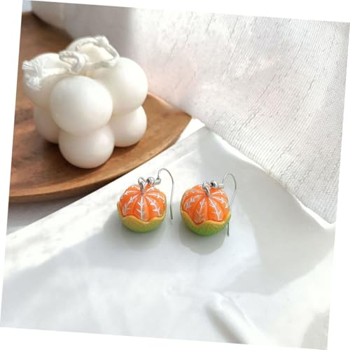 ORFOFE Orangeförmige Ohrhänger Damen Modeschmuck aus Langlebigem Harz und Leicht Kratzfest Auffällige Frucht statement ohrringe Bequem Tragbar für Alltag und Fest von ORFOFE