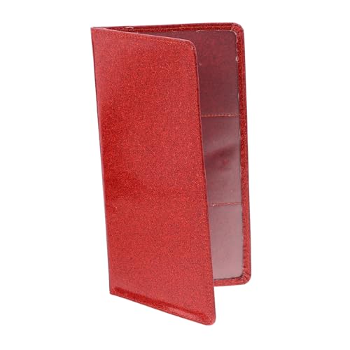 ORFOFE PU Leder Fahrzeugschein Etui mit Kartenfächern Kompakt Dünn Auto Versicherungskartenhalter Praktische Schutzhülle für Auto Essentials Herren Rot von ORFOFE