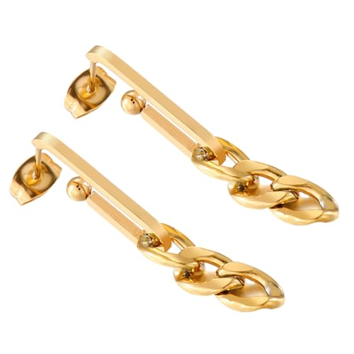 ORFOFE Paperclip Chain Ohrringe Damen Goldfarbene Link Drop Dangle Ohrhänger Moderner Minimalistischer Metall Schmuck Elegant für Alltag und Besondere Anlässe ORFOFE Paperclip Chain Ohrringe Damen Goldfarbene Link Drop Dangle Ohrhänger Moderner Minimalistischer Metall Schmuck Elegant für Alltag und Besondere Anlässe von ORFOFE