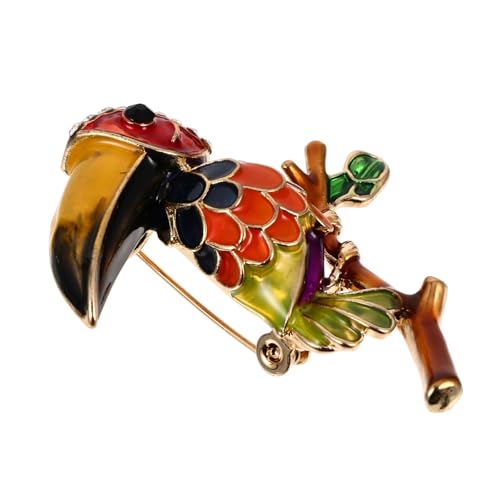 ORFOFE Parrot Brosche Tropfen design Bunte Anstecknadel Modisch Vielseitig für Damen Kleidung Accessoire Geschenk von ORFOFE