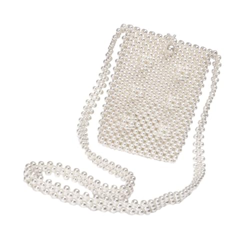 ORFOFE Pearl Handtasche Damen Crossbody Bag Chic Gewebte Umhängetasche Handytasche Elegant Für Freizeit Arbeit Shopping Urlaub von ORFOFE
