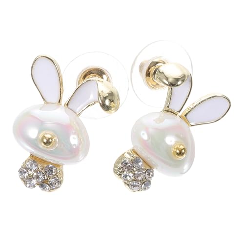 ORFOFE Perlenohrringe Osterohrringe Damen Ohrstecker Bunny Design Leicht und Komfortabel Modisch Elegant für Party und Alltag von ORFOFE