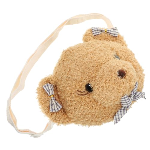 ORFOFE Plüsch Bär Umhängetasche Damen Kuschelig Weiche Crossbody Tasche Handtasche für Alltag Freizeit Multi funktional als Tasche und Geeignet von ORFOFE