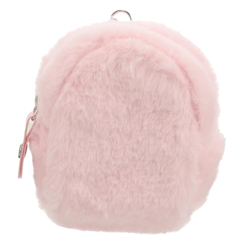 ORFOFE Plüsch Geldbörse Klein Mädchen Plüsch Münzbeutel Kompakt Tragbar mit Schlüsselanhänger Niedlich Mini Portemonnaie für Ohrhörer und Kleingeld Weiches Material Stylisch und von ORFOFE