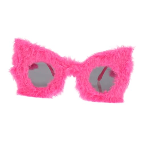 ORFOFE Plüsch-sonnenbrille Damen Party Lustig Weiche Brille Modisch Auffällig Fotorequisite Rosa Flauschige Brillen Accessoire von ORFOFE