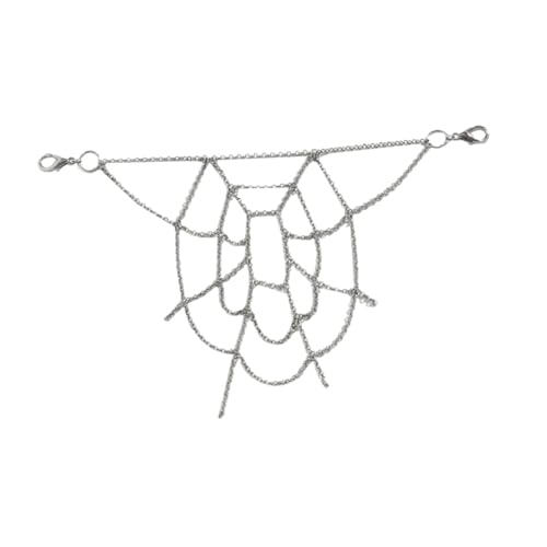ORFOFE Punk Hose Kette Metall Verstellbar Spider Web Design Gothic Stil Unisex Hosen Kettengürtel für Damen und Herren Modisches Outfit Accessoire von ORFOFE