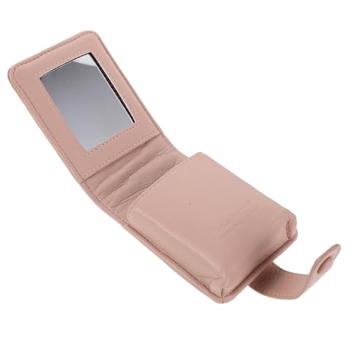 ORFOFE Quilted Mini Makeup Bag mit Spiegel Damen Kosmetiktasche Klein für Reise und Alltag Leichte Lippenstifthülle Stylische Schminktasche für Handtasche Praktische Make-up Organizer von ORFOFE