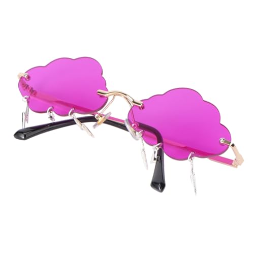 ORFOFE Randlose Cloud Form Sonnenbrille Damen Herren Uv Schutz Party Brille Modisch Attraktiv Leicht Auffällig für Indoor Outdoor Events von ORFOFE