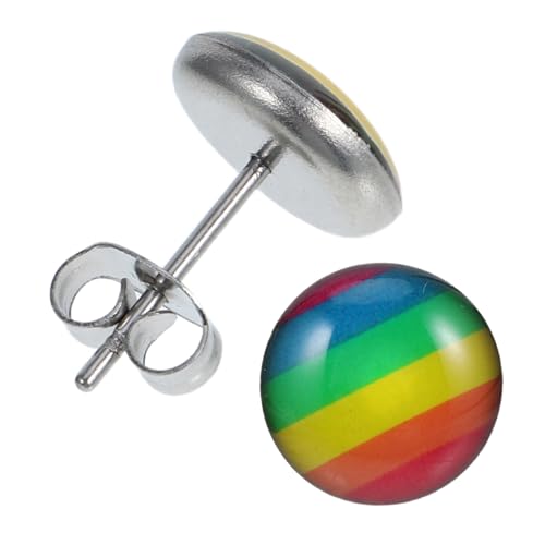 ORFOFE Regenbogen Ohrstecker Bunte Pride Ohrringe Lgbt Schmuck Unisex für Gay Lesbian Party Alltag von ORFOFE